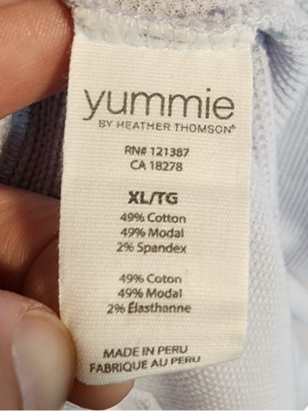 Yummie by Heather Thomson Light Blue Waffle Knit Long Sleeve Top XL - Picture 5 of 8